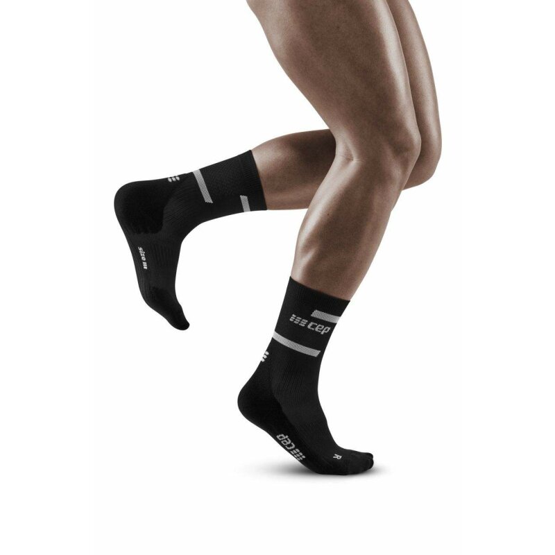 Cep The Run Socks Men Mid Cut Black 1990 4912