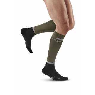CEP The Run Compression Socks tall olive black