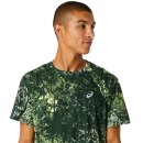 Asics All over print ss top men rain forest glow yellow