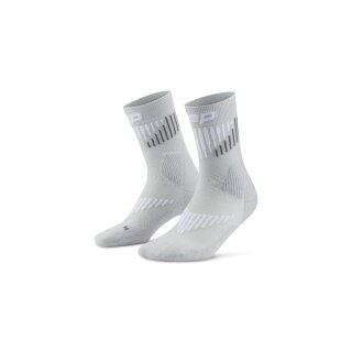 CEP CORE RUN MERINO SOCKS MID CUT 3.0 WOMEN grey white