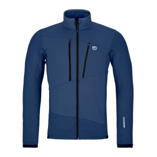 Ortovox FLEECE GRID JACKET M blue nunatak